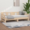 Sofá cama extraíble madera maciza de pino 2x(90x200) cm