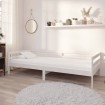 Sofá cama de madera maciza de pino blanco 90x200 cm