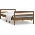 Estructura de cama madera maciza pino marrón miel 90x200