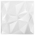 Paneles de pared 3D 48 unidades blanco diamante 12 m² 50x50