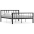 Estructura de cama de metal negro 140x200