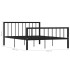 Estructura de cama de metal negro 140x200