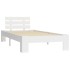 Estructura de cama de madera maciza de pino blanco 90x200