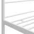 Estructura de cama con dosel metal blanco 120x200