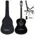 Set de guitarra clásica para principiante 12 pzas negro 4/4