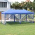 Carpa para fiestas plegable con paredes laterales azul 3x6