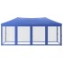 Carpa para fiestas plegable con paredes laterales azul 3x6