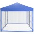 Carpa para fiestas plegable con paredes laterales azul 3x6