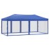 Carpa para fiestas plegable con paredes laterales azul 3x6