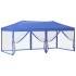 Carpa para fiestas plegable con paredes laterales azul 3x6