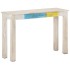 Mesa consola de madera de mango rugosa blanca 115x35x77