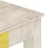 Mesa consola de madera de mango rugosa blanca 115x35x77