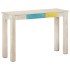 Mesa consola de madera de mango rugosa blanca 115x35x77