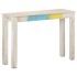 Mesa consola de madera de mango rugosa blanca 115x35x77