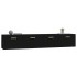 Armarios de pared 2 uds contrachapada negro 100x36,5x35