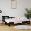 Sofá cama extraíble madera maciza de pino negro 2x(90x200) cm