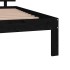 Estructura de cama madera maciza negra 120x190