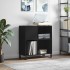 Mueble para discos madera contrachapada negro 84,5x38x89