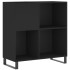 Mueble para discos madera contrachapada negro 84,5x38x89