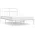 Estructura de cama con cabecero metal blanca 140x200