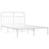 Estructura de cama con cabecero metal blanca 140x200