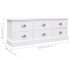 Mueble para TV madera maciza de paulownia blanca 108x30x40