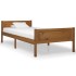 Estructura de cama madera maciza pino marrón miel 90x200