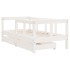 Estructura cama niños con cajones madera pino blanco 70x140