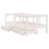 Estructura cama niños con cajones madera pino blanco 70x140