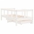 Estructura cama niños con cajones madera pino blanco 70x140