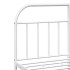 Estructura cama metal con cabecero y estribo blanco 140x200