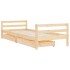 Estructura de cama para niños con cajones madera pino 90x200