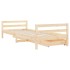 Estructura de cama para niños con cajones madera pino 90x200