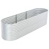 Arriate de acero galvanizado plateado 320x80x81