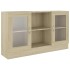 Vitrina de madera contrachapada color roble 120x30,5x70