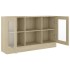 Vitrina de madera contrachapada color roble 120x30,5x70