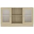 Vitrina de madera contrachapada color roble 120x30,5x70