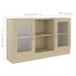 Vitrina de madera contrachapada color roble 120x30,5x70