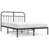 Estructura de cama con cabecero metal negro 140x190