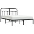 Estructura de cama con cabecero metal negro 140x190