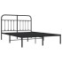 Estructura de cama con cabecero metal negro 140x190