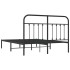 Estructura de cama con cabecero metal negro 140x190