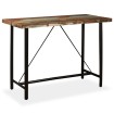 Mesa alta de bar de madera maciza reciclada 150x70x107 cm