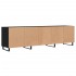 Mueble de TV madera contrachapada negro 150x30x44,5