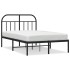 Estructura de cama con cabecero metal negro 120x200