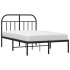 Estructura de cama con cabecero metal negro 120x200