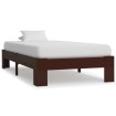 Estructura de cama madera maciza pino marrón oscuro 100x200 cm