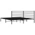 Estructura de cama con cabecero metal negro 200x200