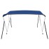 Toldo Bimini de 3 arcos azul 183x160x137