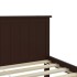 Estructura de cama madera maciza pino marrón oscuro 160x200